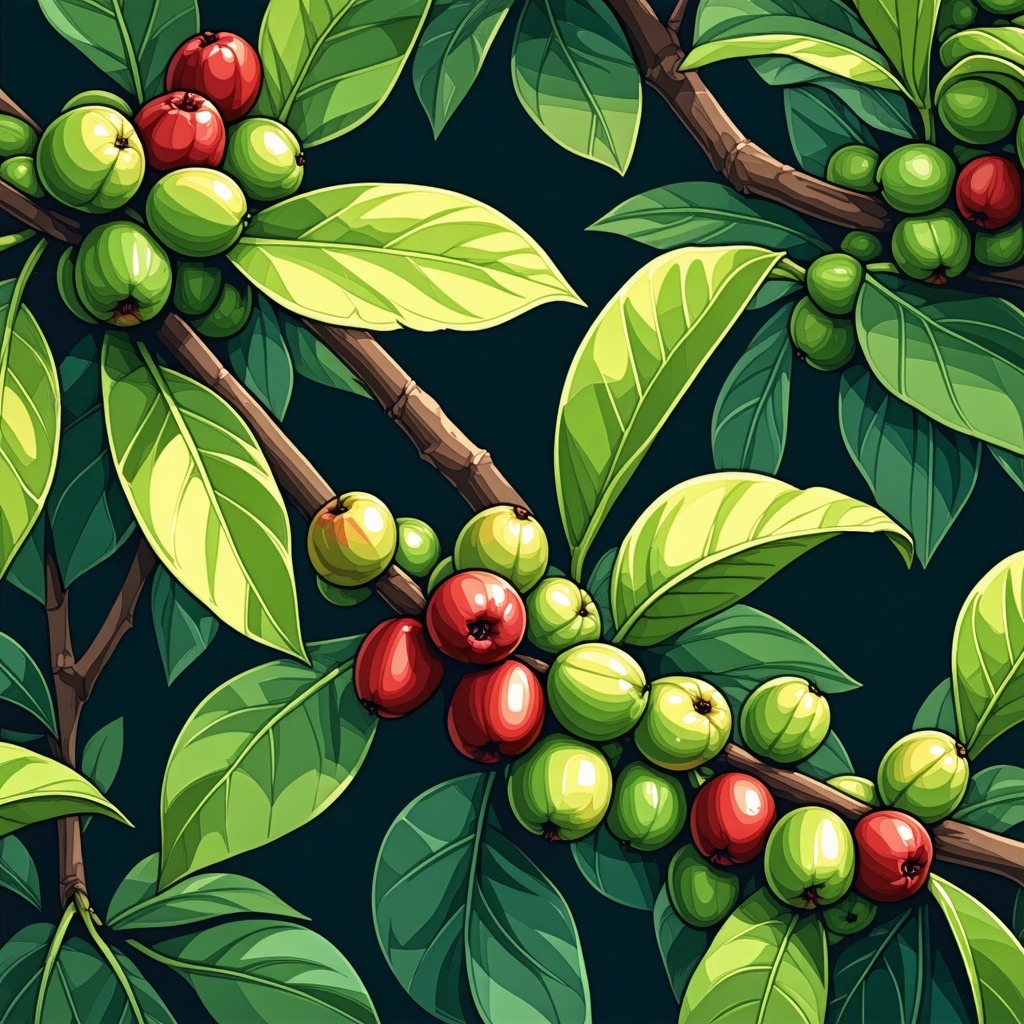 coffee crop illustration style-1