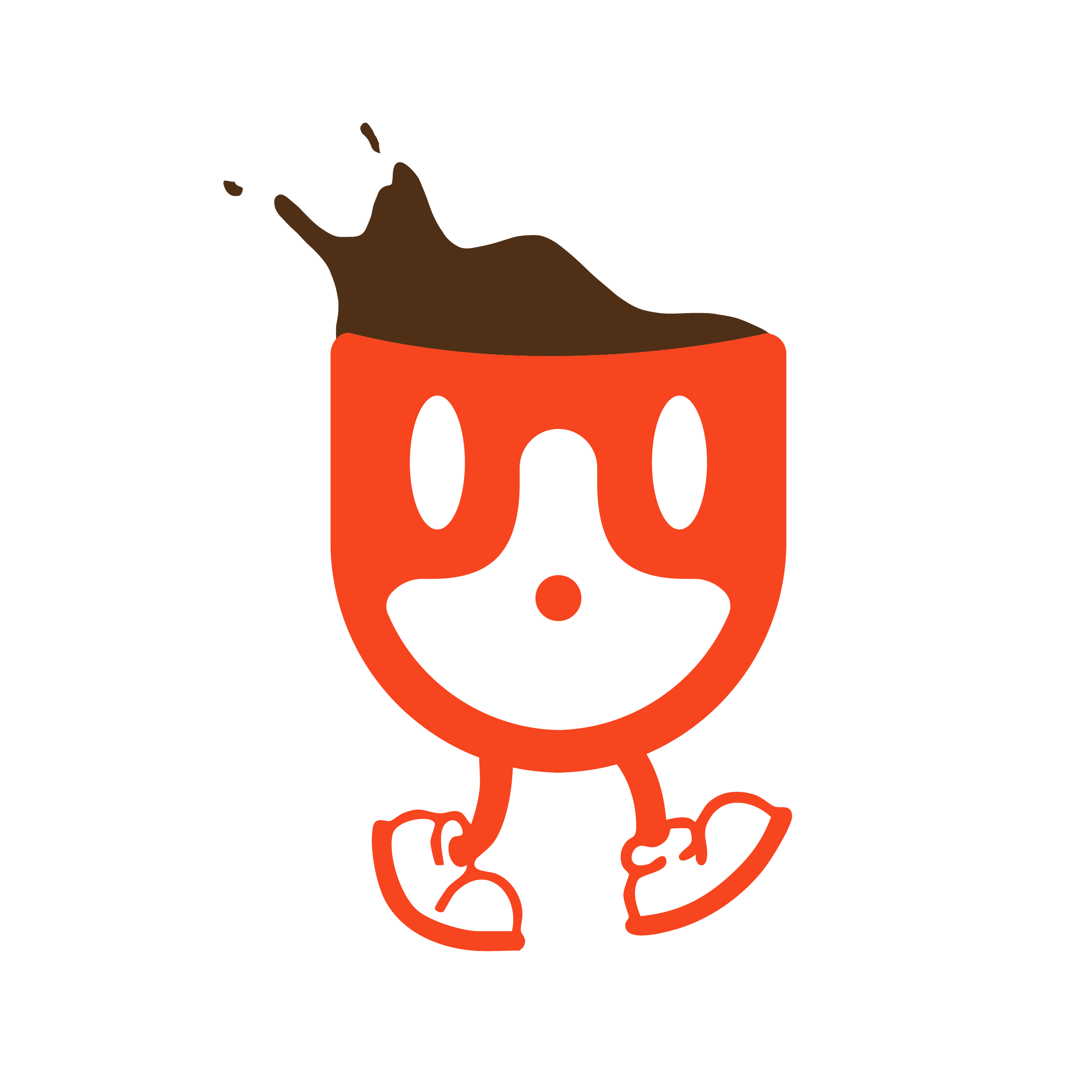 Muggy walking with a coffee